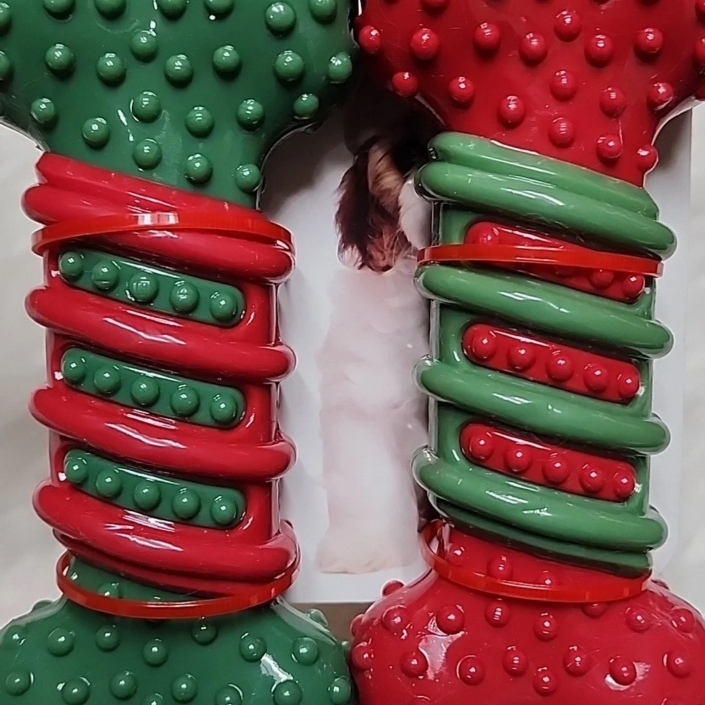 Red & Green Dog Chew Toys - New with Tags - Set Of 2